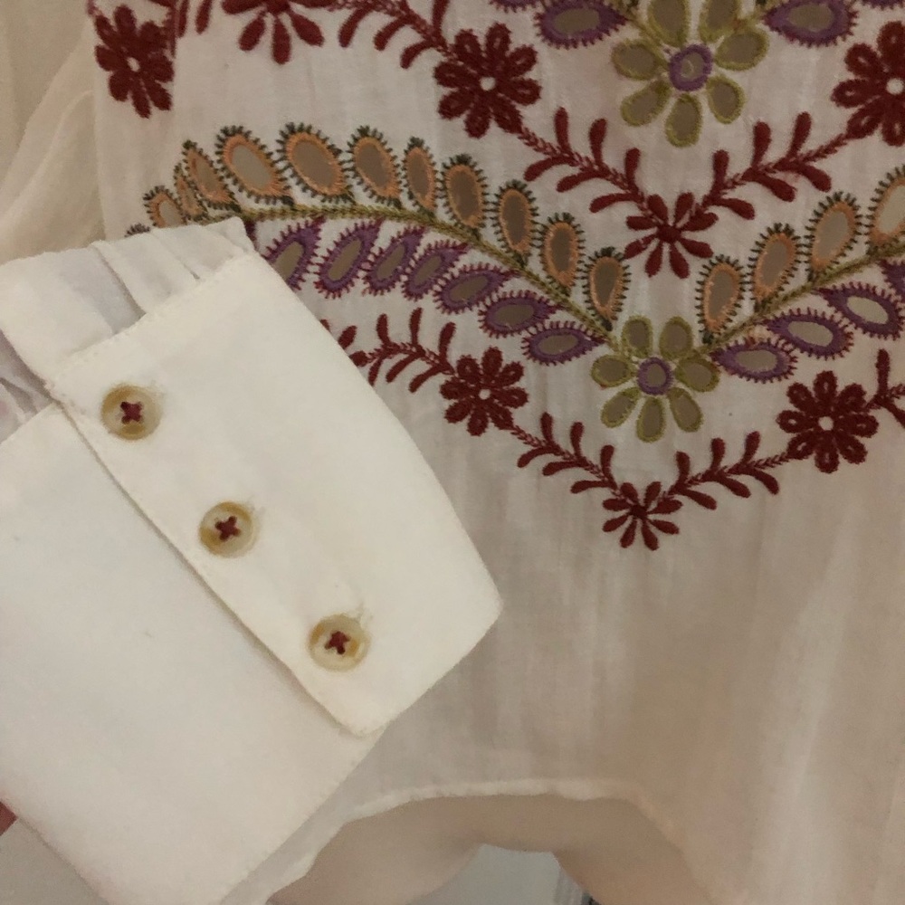 NWT Anthropologie Meadow Rue Daphne Embroidered Blouse - Picture 8 of 12